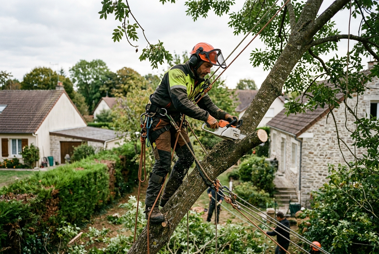Abattage sécurisé d'un arbre à Bresles