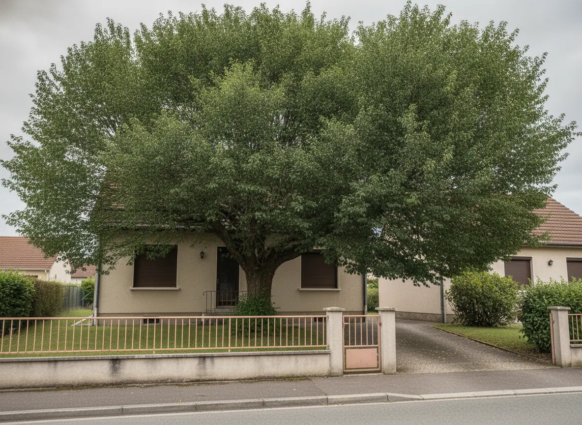 Tilleul réduit et rééquilibré après élagage à Beauvais, façade dégagée et couronne plus compacte
