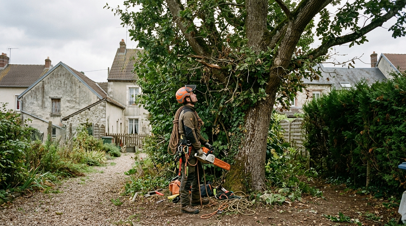 Chantier à Crèvecœur-le-Grand avant intervention
